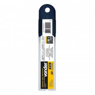 L�mina para estilete 18 mm, a�o carbono SK5, tubete com 10 pe�as, VONDER