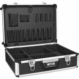 Maleta para ferramentas, profissional, 455 mm x 330 mm x 152 mm, preta, MFV 931, VONDER