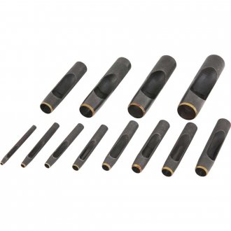 Jogo de vazadores de a�o de 4 mm a 32 mm, com 12 pe�as, VONDER