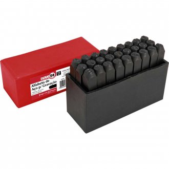 Alfabeto/pun��o de a�o para grava��o, 6 mm, NOVE54