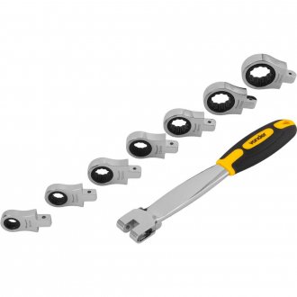 Jogo de chaves estrela com catracas intercambi�veis, 8 mm a 19 mm, VONDER