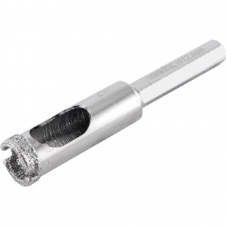 Serra copo diamantada 12 mm, refrigerada, com haste, VONDER