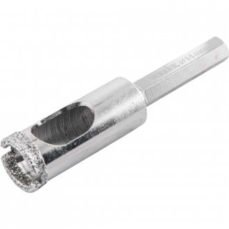 Serra copo diamantada 14 mm, refrigerada, com haste, VONDER