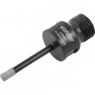 Serra copo diamantada, 6 mm, para esmerilhadeira, VONDER