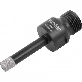 Serra copo diamantada, 10 mm, para esmerilhadeira, VONDER