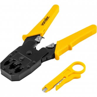 Alicate crimpador, RJ11/RJ12/RJ45, ACV 245, VONDER