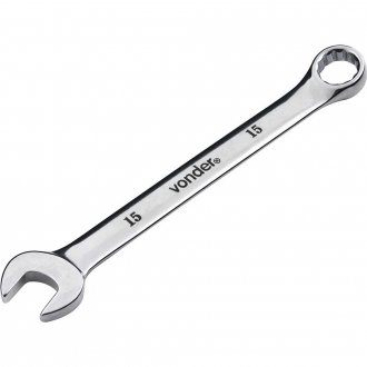 Chave combinada 15 mm, a�o cromo van�dio, reta cromada, VONDER
