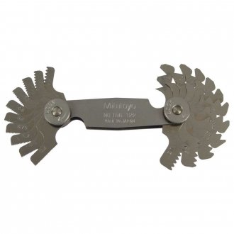 Calibre/pente de rosca com 21 l�minas, 0,4 mm - 7,0 mm, 188-122 MITUTOYO