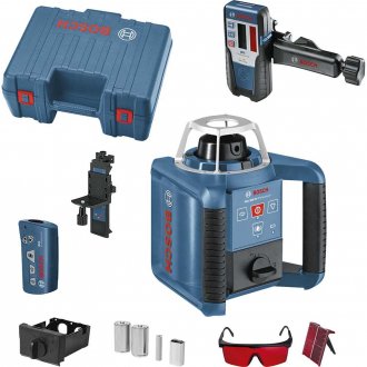 N�vel a laser girat�rio, 20 m a 30 m, com receptor: 300 m (di�metro), precis�o +-0,1 mm/m, GRL 300 HV, 0601061501, BOSCH