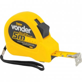 Trena curta de a�o com 5 m e trena chaveiro 2 m TCV 2005 VONDER