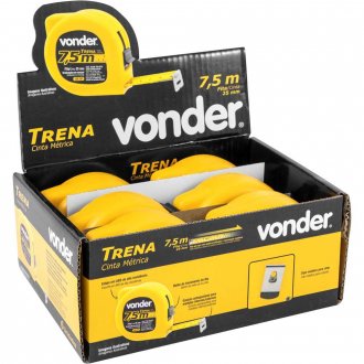 Trena curta de a�o 7,5 m x 25 mm, caixa com 6, VONDER