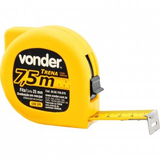 Trena de a�o 7,5 m x 25 mm VONDER
