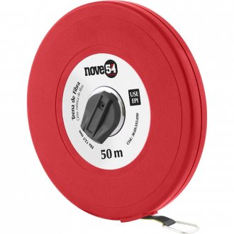 Trena de fibra longa, caixa fechada, com 50 m, NOVE54
