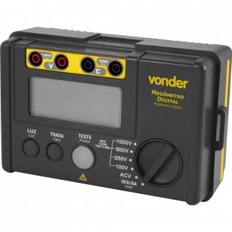 Meg�metro digital, 5,5 Gohms, 100 V - 1.000 V, VONDER