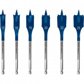 Jogo de brocas chatas, com 6 pe�as, de 13 mm a 25 mm, BOSCH