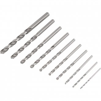 Jogo de brocas de a�o r�pido DIN 338, 1,5 mm a 6,0 mm, com 10 pe�as, A114 DORMER