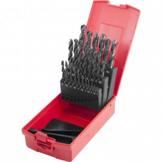 Jogo de brocas de a�o r�pido DIN 338, 1,0 mm a 13,0 mm, com 25 pe�as, A100 DORMER