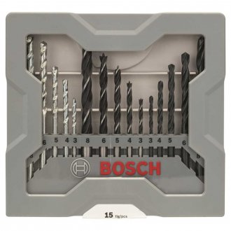 Jogo de brocas combinadas, com 15 pe�as, 2607017038, BOSCH
