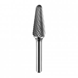 Lima rotativa c�nica abaulada, 9,6 mm x 30,0 mm, com haste 6,0 mm, DORMER