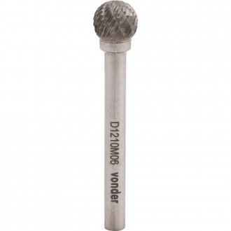 Lima rotativa esf�rica, 6,0 mm x 6,0 mm, com haste 3,0 mm, VONDER