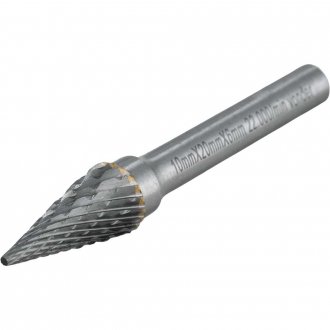 Lima rotativa c�nica ponteaguda, 10,0 mm x 20,0 mm, com haste 6,0 mm, VONDER