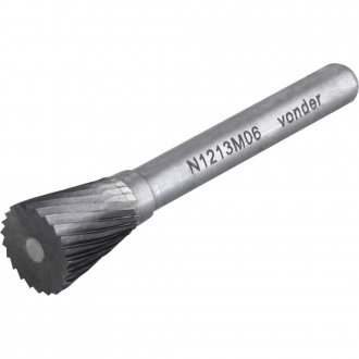 Lima rotativa c�nica invertida, 12,0 mm x 13,0 mm, com haste 6,0 mm, VONDER