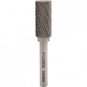 Lima rotativa cil�ndrica, 12,0 mm x 25,0 mm, com haste 6,0 mm, VONDER