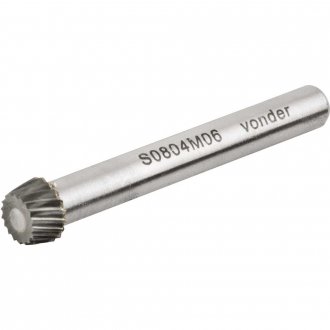 Lima rotativa circular c�nica, 16,0 mm x 6,0 mm, com haste 6,0 mm, VONDER