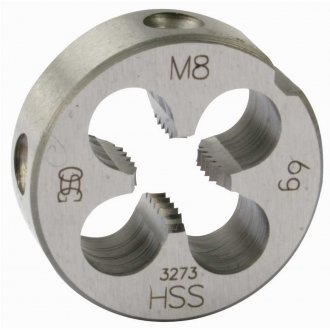 Cossinete de a�o r�pido, 8,0 mm x 1,25 mm x 25,0 mm, sem peeling, DIN 223B 105/8C, OSG