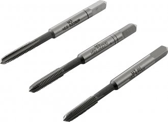 Macho manual de a�o r�pido, M3 x 0,50 mm, rosca MA, jogo com 3 pe�as, VONDER PLUS