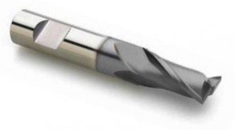 Fresa topo, 4,0 mm, em metal duro, revestimento de TiAlN, dois cortes, DIN 6535 HB Weldon Shank, S922, DORMER