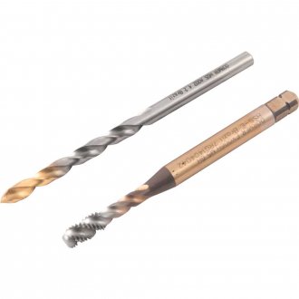 Jogo duopack macho m�quina com canal helicoidal, 5 mm x 0,80 mm, com broca 4,2 mm, DORMER