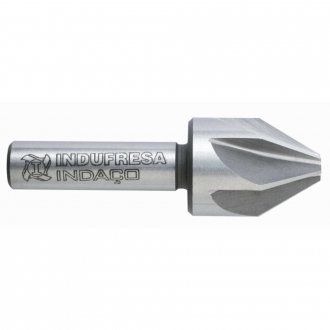 Escareador de a�o 12,5 mm 90 graus, capacidade 2,0 a 12,5 mm, haste cil�ndrica 8 mm DIN 335A, INDA�O
