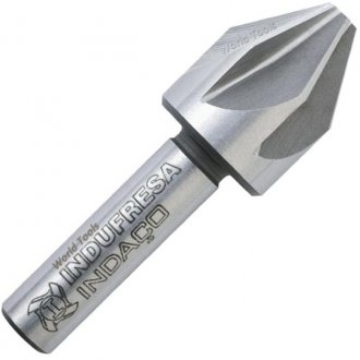 Escareador de a�o 16 mm 90 graus, capacidade 3,2 a 16,0 mm, haste cil�ndrica 10 mm DIN 335A, INDA�O