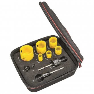 Jogo de serras copo bimetal, em a�o r�pido, com 10 pe�as, KFC06041-S, STARRETT