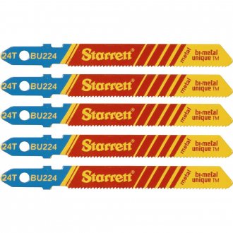 L�mina de serra tico-tico, cartela com 5 pe�as, BU224, STARRETT