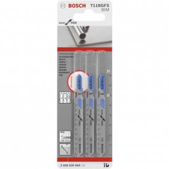 L�mina de serra tico-tico 57 mm, encaixe T, T-118-GFS, BOSCH