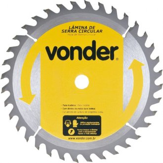 L�mina de serra circular com dentes de metal duro/v�dea, 185 mm x 16 mm, 48 dentes, VONDER