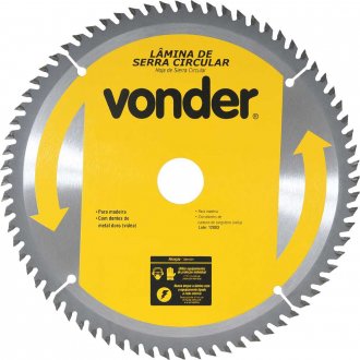 L�mina de serra circular com dentes de metal duro/v�dea, 235 mm x 25 mm, 60 dentes, VONDER