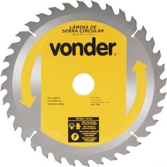 L�mina de serra circular com dentes de metal duro/v�dea, 400 mm x 30 mm, 36 dentes, VONDER