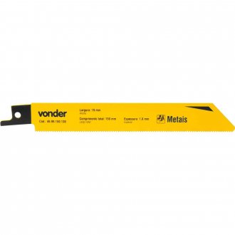 L�mina para serra sabre, metal, com 2 pe�as, VONDER