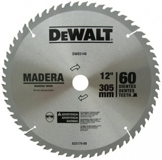 L�mina de serra circular com dentes de metal duro/v�dea, 305 mm x 30 mm, 60 dentes, DEWALT