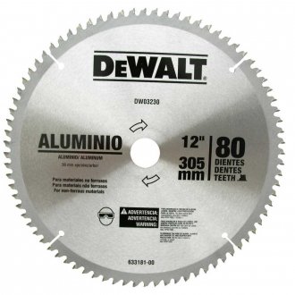 L�mina de serra circular com v�dea, para alum�nio, 305 mm x 30 mm x 80 dentes, DEWALT