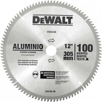 L�mina de serra circular com v�dea, para alum�nio, 305 mm x 25 mm x 100 dentes, DEWALT