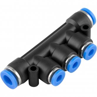 Conex�o r�pida tipo T de redu��o, com 2 entradas de 6,0 mm e 3 entradas de 4,0 mm, VONDER
