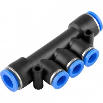 Conex�o r�pida tipo T de redu��o, com 2 entradas de 10,0 mm e 3 entradas de 8,0 mm, VONDER