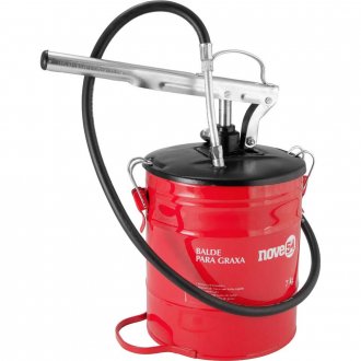 Bomba manual para graxa, com reservat�rio para 7 kg, NOVE54