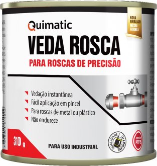Veda roscas l�quido com PTFE, 310 g, QUIMATIC