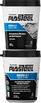 Composto ep�xi bi-componente com carga met�lica, plastell 4:1, preto, 450 g, QUIMATIC