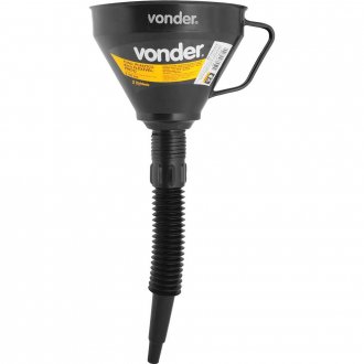 Funil pl�stico, bico flex�vel, preto, 160 mm, VONDER